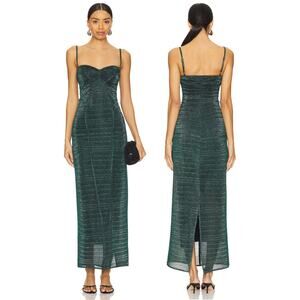 Georgia Hardinge Element Maxi Dress Metallic Formal Evening Party Cocktail S